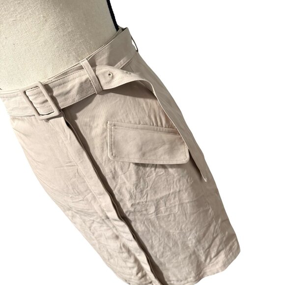 Banana Republic Tan Button-Down Skirt with Belt Size 10 - Picture 3 of 5